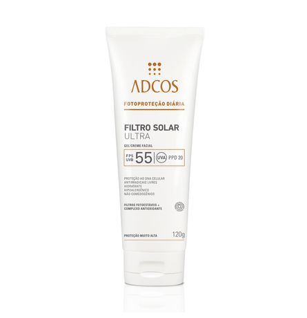 Protetor Solar Ultra Gel Creme Incolor FPS 55 - Proteção Muito Alta - 120g