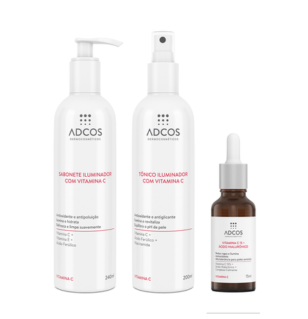 Tratamento Boost Facial Vitamina C e Ácido Hialurônico - 3 itens