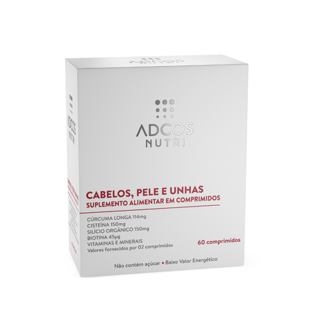 Adcos Nutri Cabelos, Pele e Unhas - 60 comprimidos